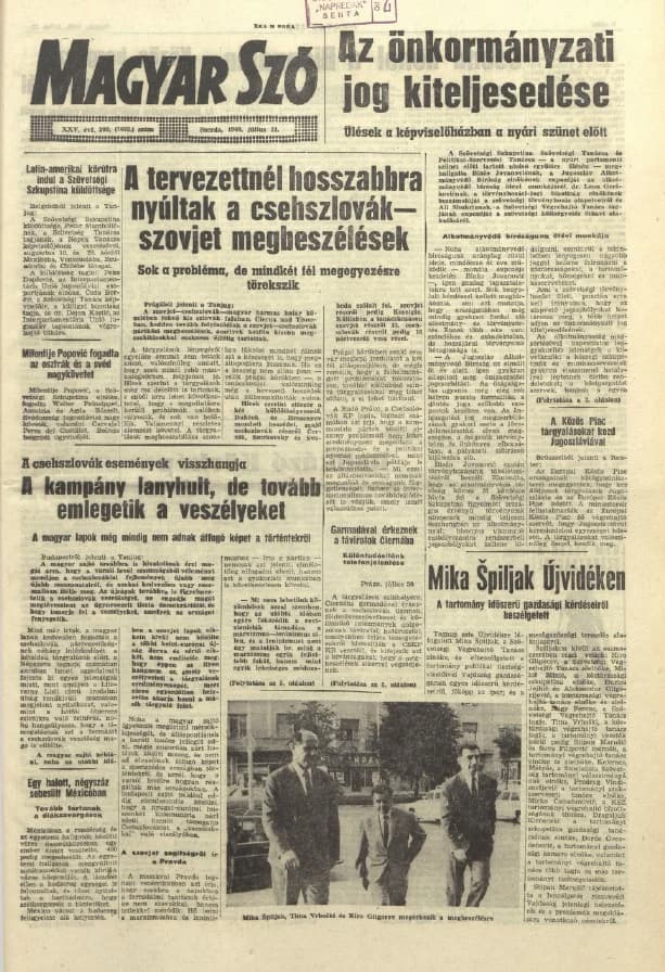 Magyar Szó, 25. évf. 1968. július 31. 209. sz. 1–12. oldal