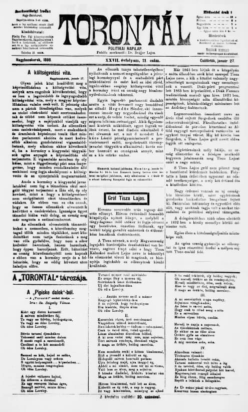 Torontál, 27. évf. 1898. január 27. 21. sz.