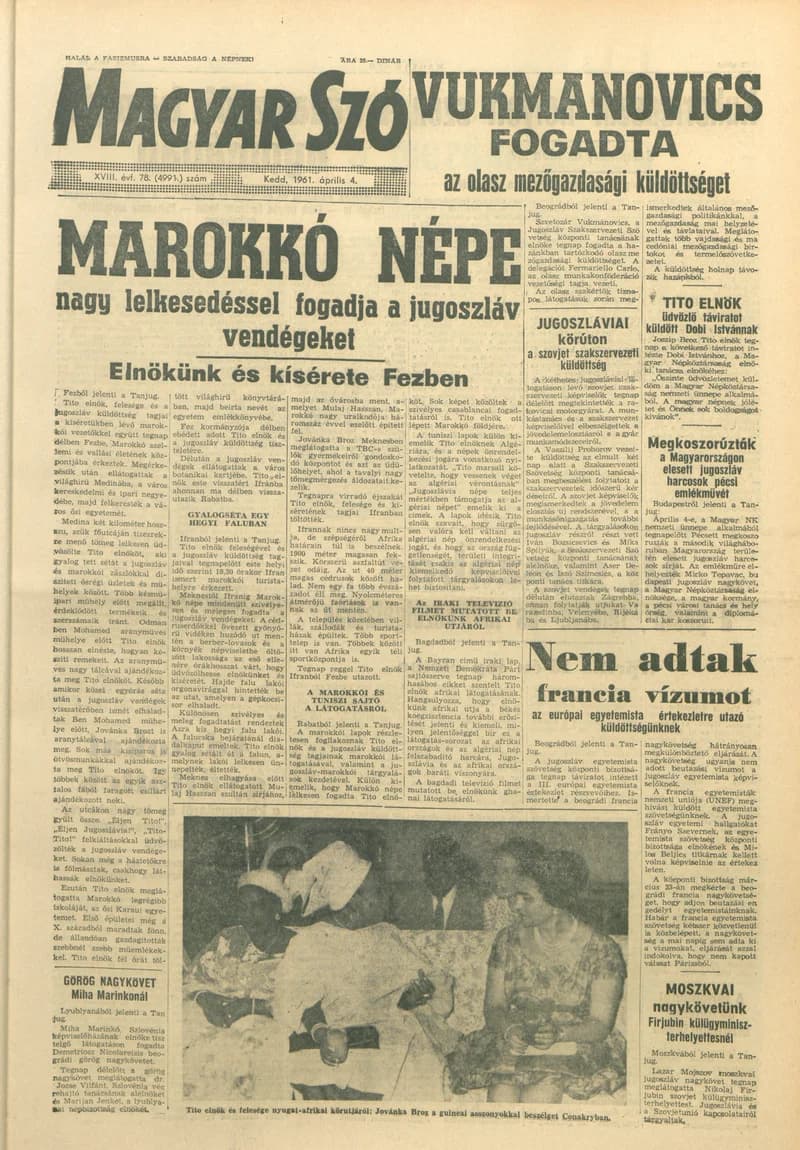 Magyar Szó, 18. évf. 1961. április 4. 78. sz. 1–16. oldal
