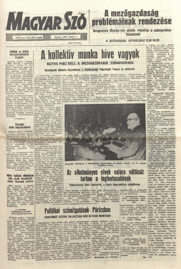 Magyar Szó, 26. évf. 1969. május 7. 123. sz. 1–16. oldal
