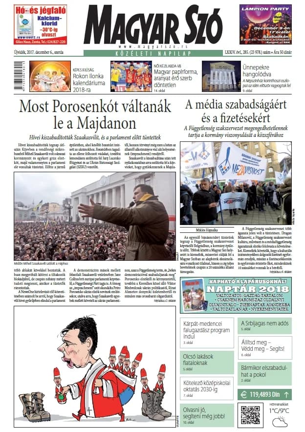 Magyar Szó, 74. évf. 2017. december 6. 285. sz. 1–16. oldal