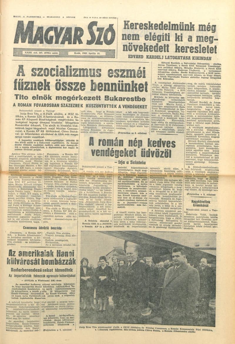 Magyar Szó, 23. évf. 1966. április 19. 107. sz.