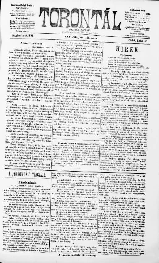 Torontál, 25. évf. 1896. június 12. 134. sz.