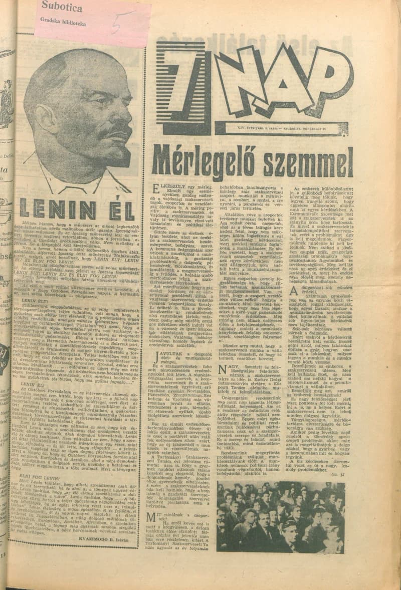 7 Nap, 14. évf. 1959. január 25. 5. sz. 1–20. oldal