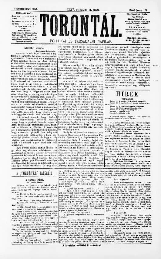 Torontál, 24. évf. 1895. január 15. 12. sz.