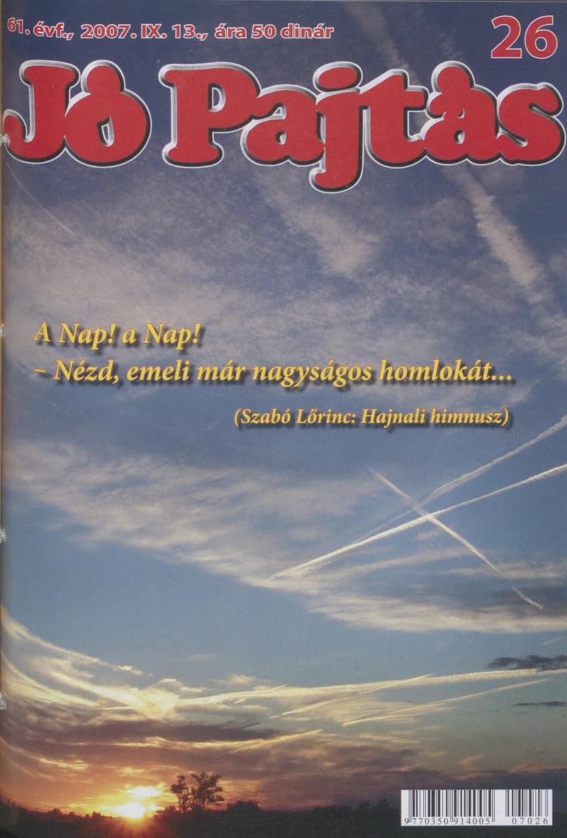 Jó Pajtás, 61. évf. 2007. szeptember 13. 26. sz.