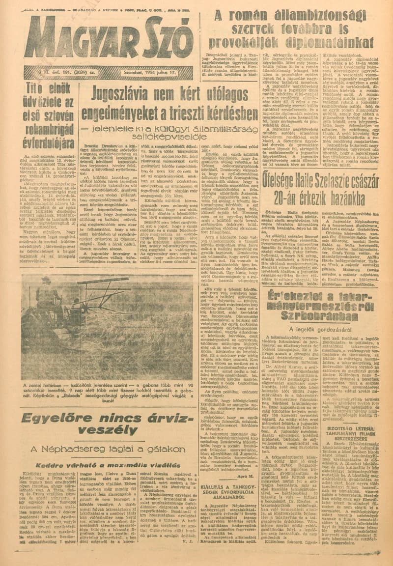 Magyar Szó, 11. évf. 1954. július 17. 191. sz. 1–8. oldal