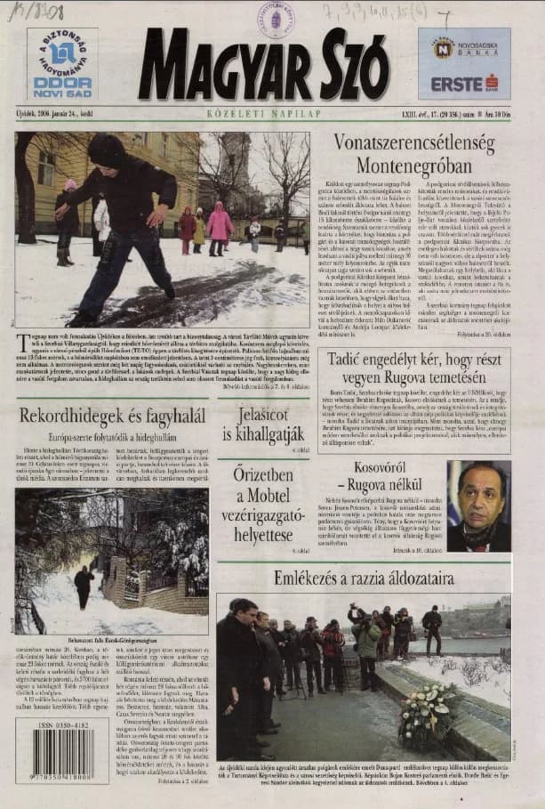 Magyar Szó, 63. évf. 2006. január 24. 17. sz. 1–20. oldal