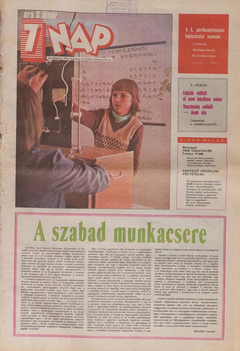 7 Nap, 31. évf. 1976. december 24. 51. sz. 1–24. oldal