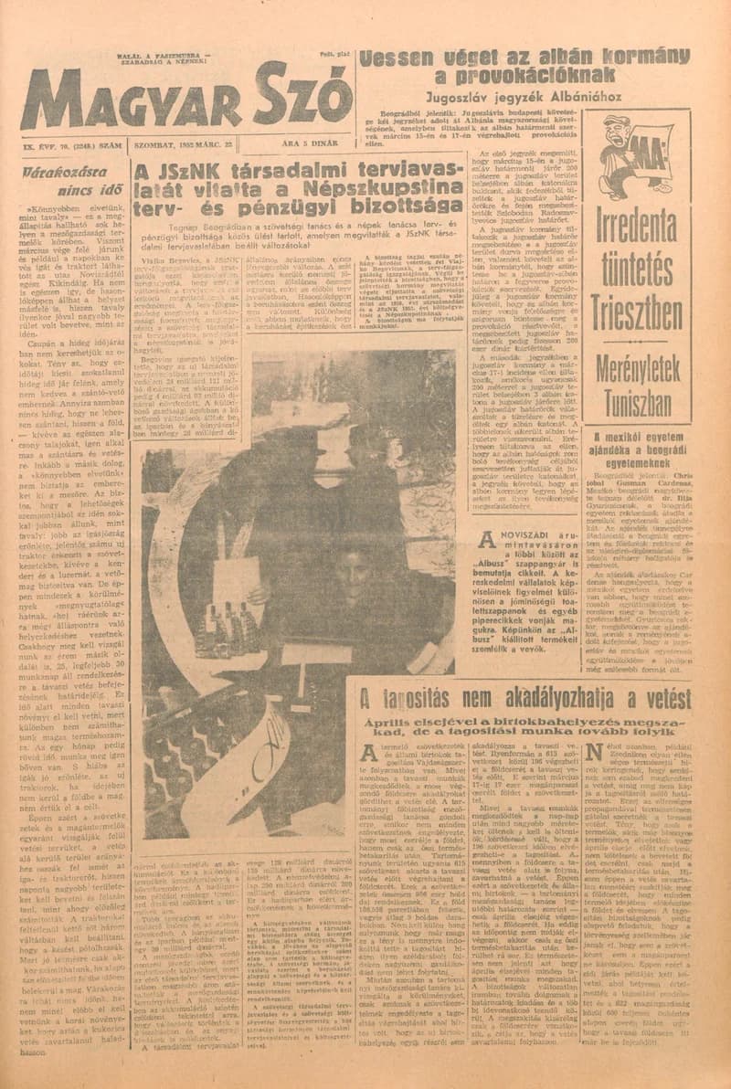 Magyar Szó, 9. évf. 1952. március 22. 70. sz. 1–4. oldal