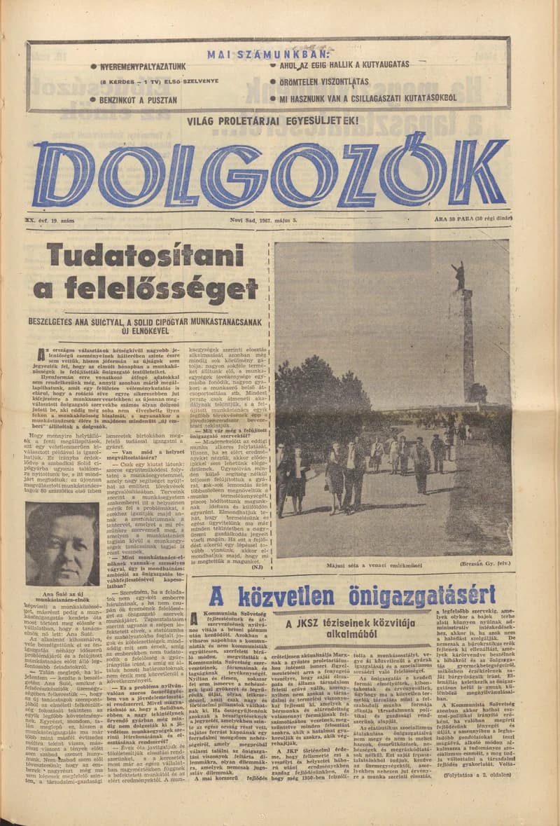 Dolgozók, 21. évf. 1967. május 5. 19. sz.