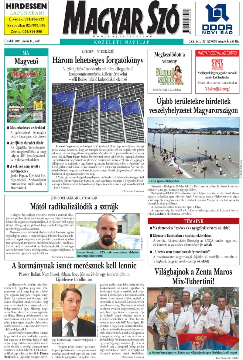 Magyar Szó, 70. évf. 2013. június 11. 132. sz. 1–20. oldal