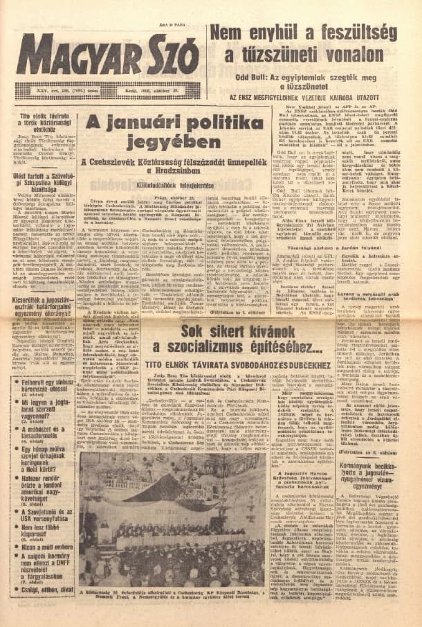 Magyar Szó, 25. évf. 1968. október 29. 299. sz. 1–16. oldal