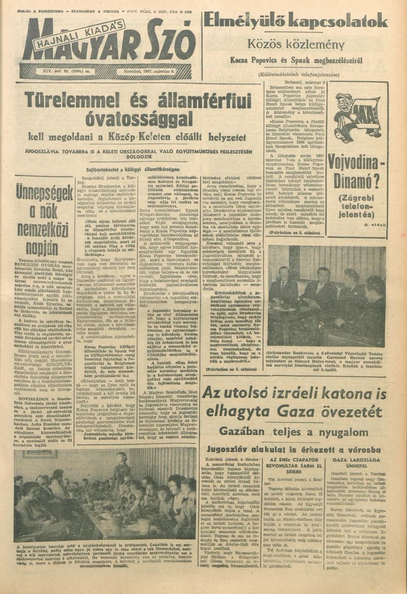 Magyar Szó, 14. évf. 1957. március 9. 66. sz. 1–16. oldal