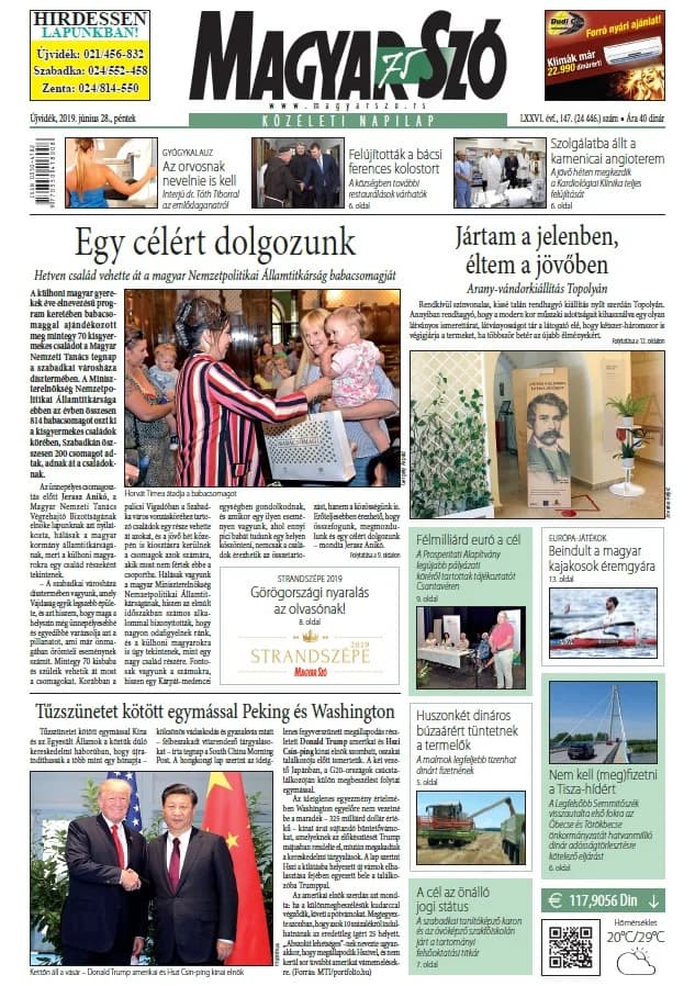 Magyar Szó, 76. évf. 2019. június 28. 147. sz. 1–16. oldal