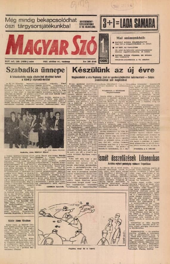 Magyar Szó, 44. évf. 1987. október 11. 280. sz. 1–28. oldal
