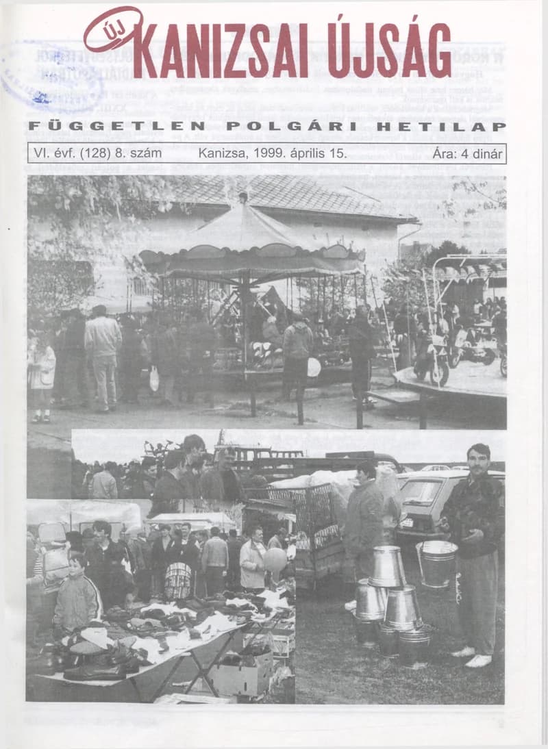 Új Kanizsai Újság, 6. évf. 1999. április 15. 8. sz.