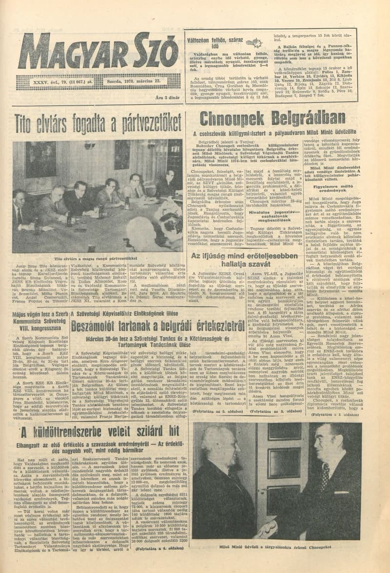 Magyar Szó, 35. évf. 1978. március 22. 79. sz. 1–24. oldal