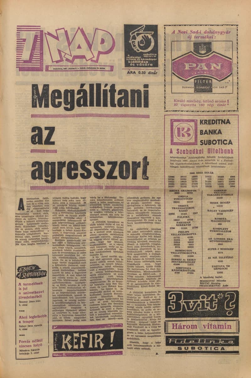 7 Nap, 22. évf. 1967. június 9. 24. sz. 1–20. oldal