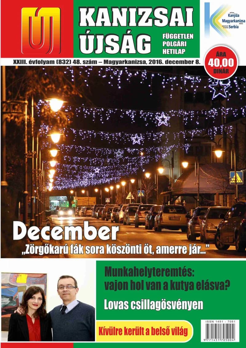 Új Kanizsai Újság, 23. évf. 2016. december 8. 48. sz.