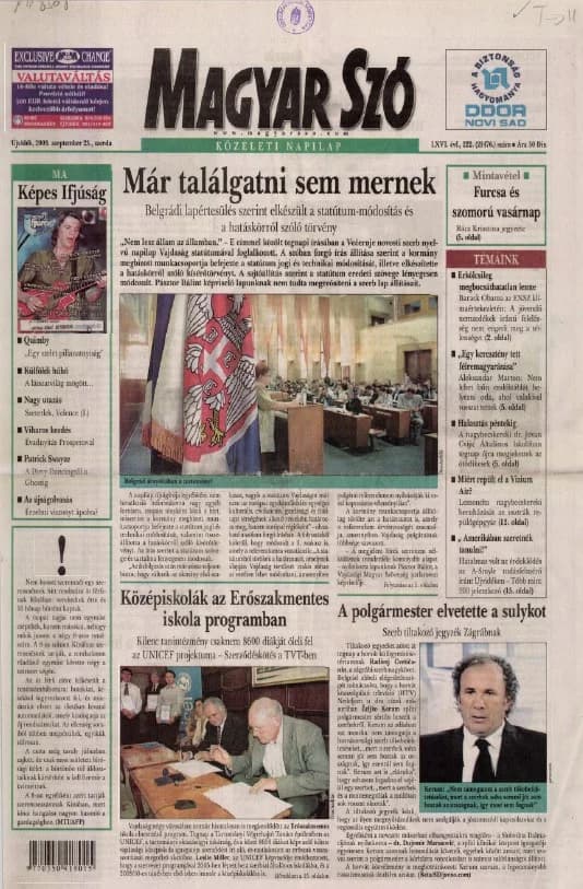 Magyar Szó, 66. évf. 2009. szeptember 23. 222. sz. 1–20. oldal