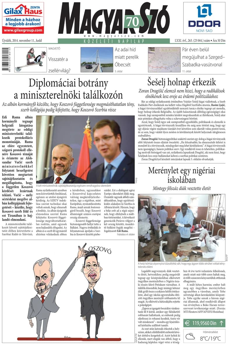 Magyar Szó, 71. évf. 2014. november 11. 263. sz. 1–20. oldal