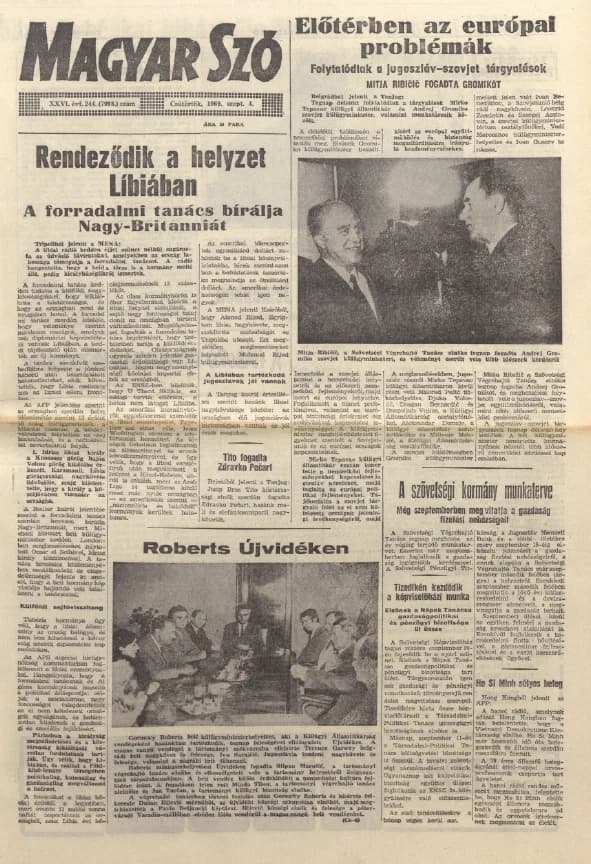 Magyar Szó, 26. évf. 1969. szeptember 4. 244. sz. 1–16. oldal