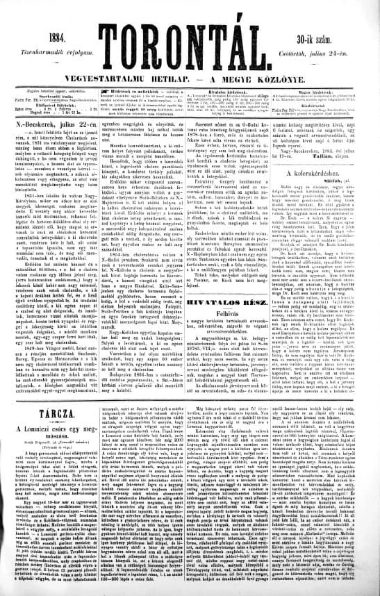 Torontál, 13. évf. 1884. július 24. 30. sz.