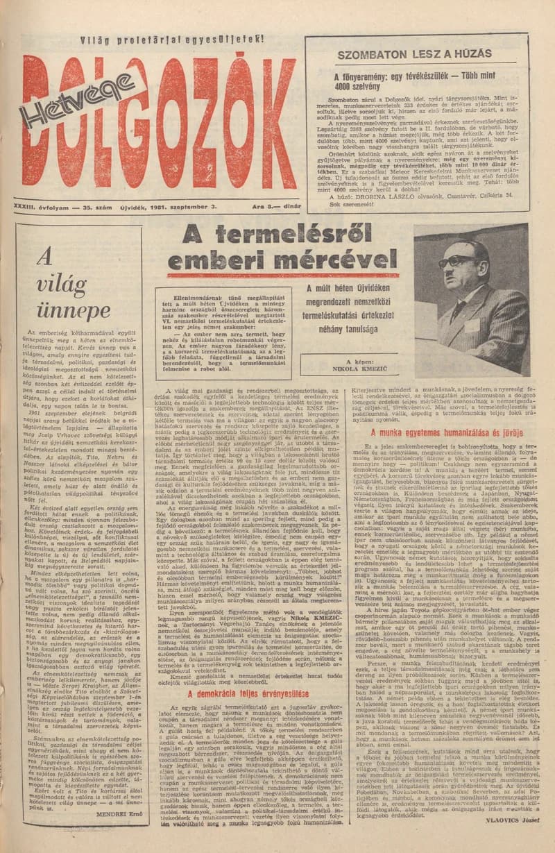 Dolgozók, 35. évf. 1981. szeptember 3. 35. sz.