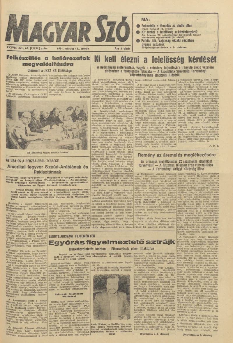 Magyar Szó, 38. évf. 1981. március 11. 68. sz.