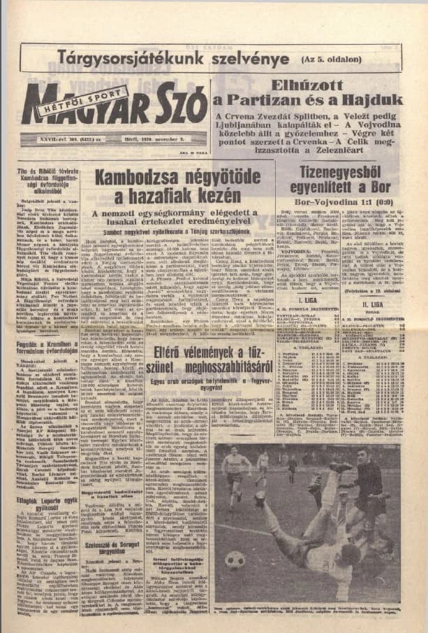 Magyar Szó, 27. évf. 1970. november 9. 309. sz. 1–16. oldal