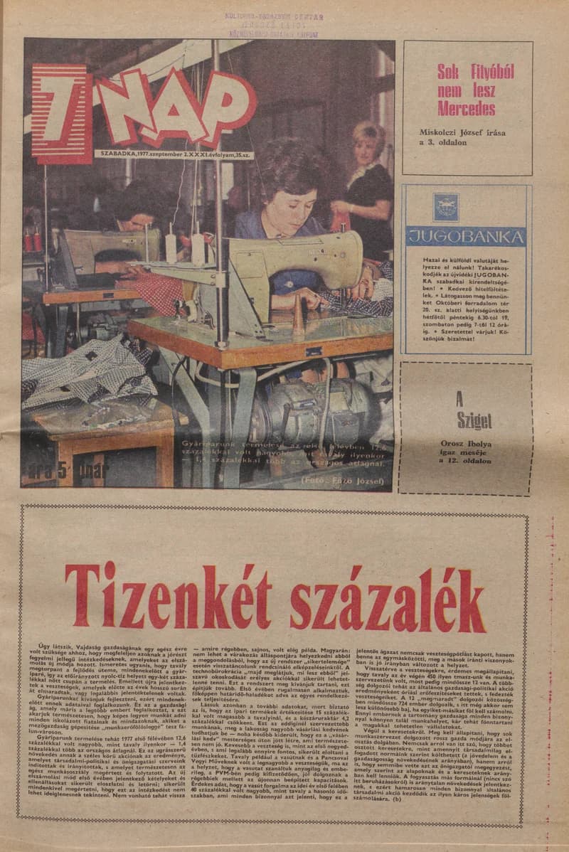 7 Nap, 32. évf. 1977. szeptember 2. 35. sz. 1–20. oldal