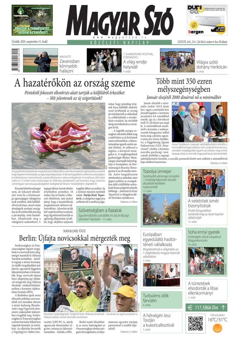 Magyar Szó, 77. évf. 2020. szeptember 15. 211. sz. 1–20. oldal