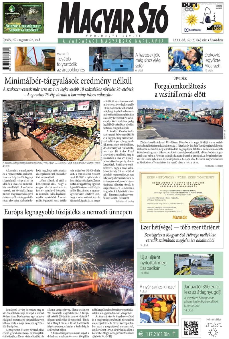 Magyar Szó, 80. évf. 2023. augusztus 22. 192. sz. 1–20. oldal