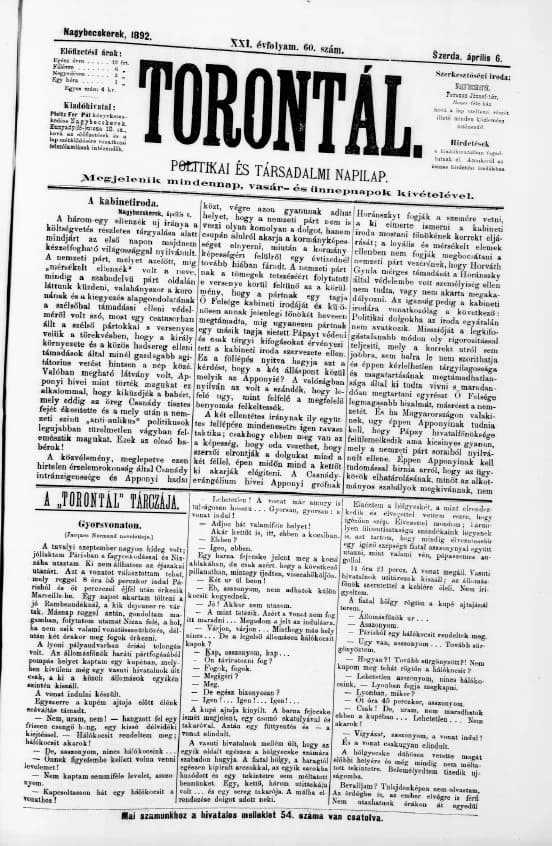 Torontál, 21. évf. 1892. április 6. 60. sz.
