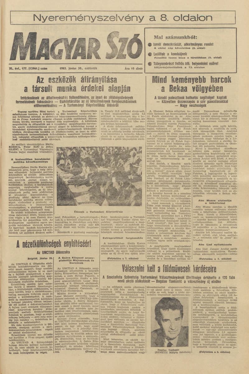 Magyar Szó, 40. évf. 1983. június 30. 177. sz. 1–24. oldal