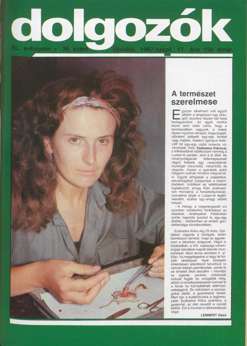 Dolgozók, 41. évf. 1987. szeptember 17. 38. sz.