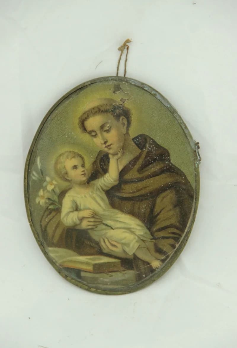 Ovális szentkép – Szent Antal a gyermek Jézussal