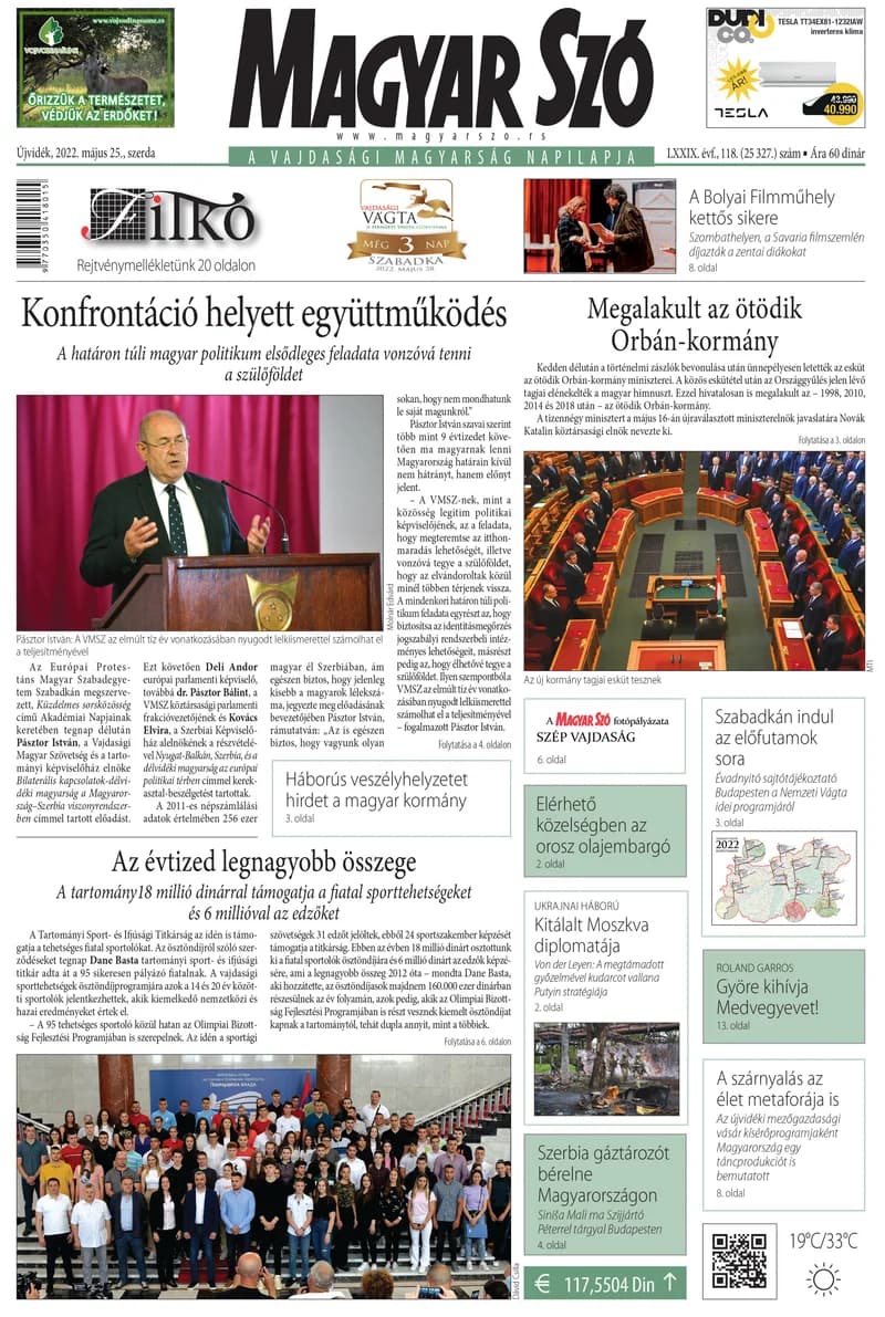 Magyar Szó, 79. évf. 2022. május 25. 118. sz. 1–16. oldal