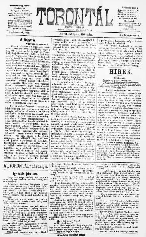 Torontál, 27. évf. 1898. augusztus 17. 186. sz.