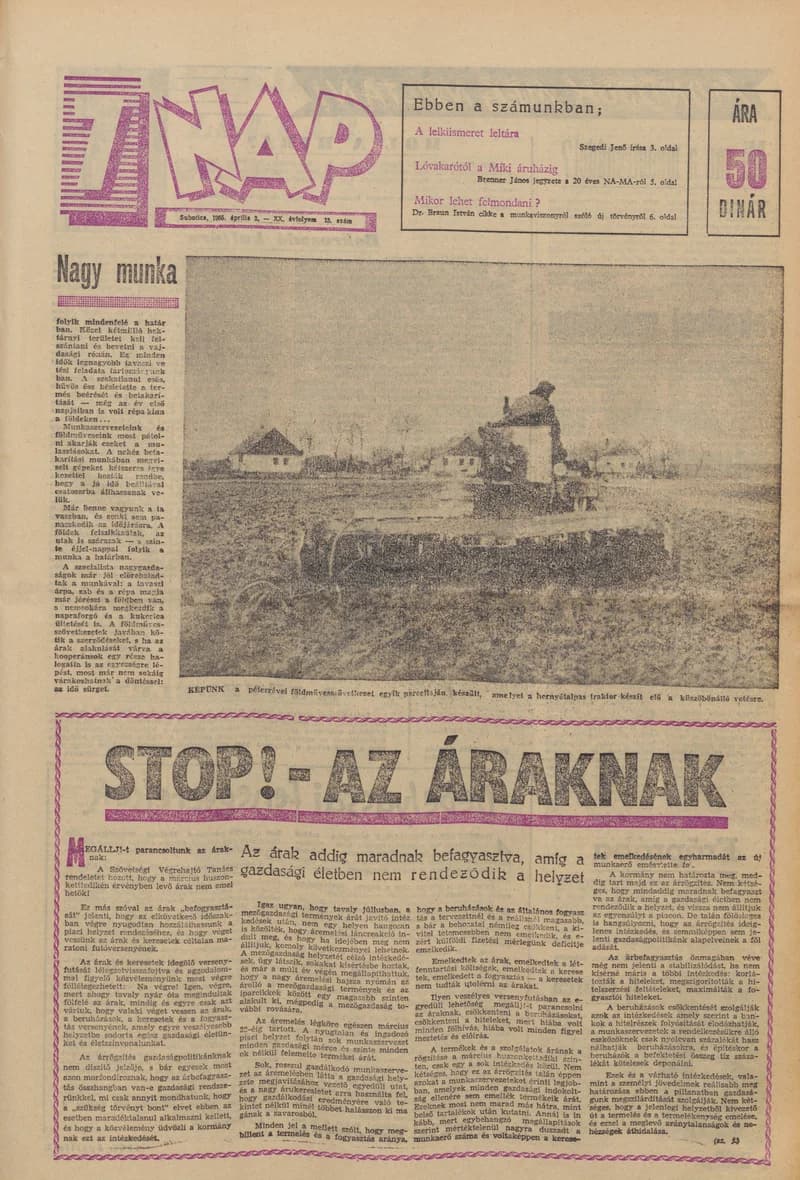 7 Nap, 20. évf. 1965. április 2. 13. sz. 1–24. oldal