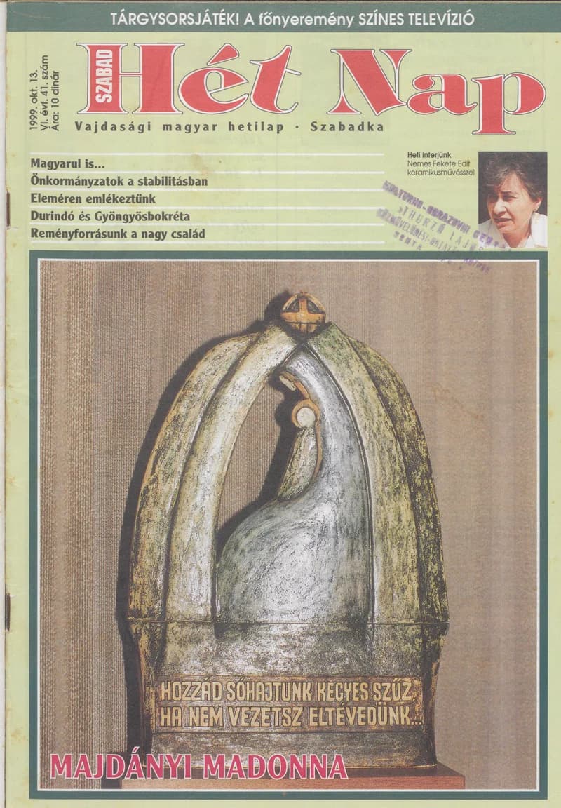 Szabad Hét Nap, 6. évf. 1999. október 13. 41. sz.