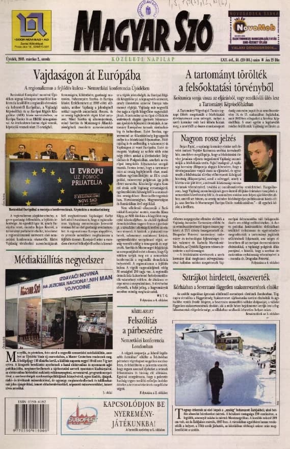 Magyar Szó, 62. évf. 2005. március 2. 50. sz. 1–20. oldal