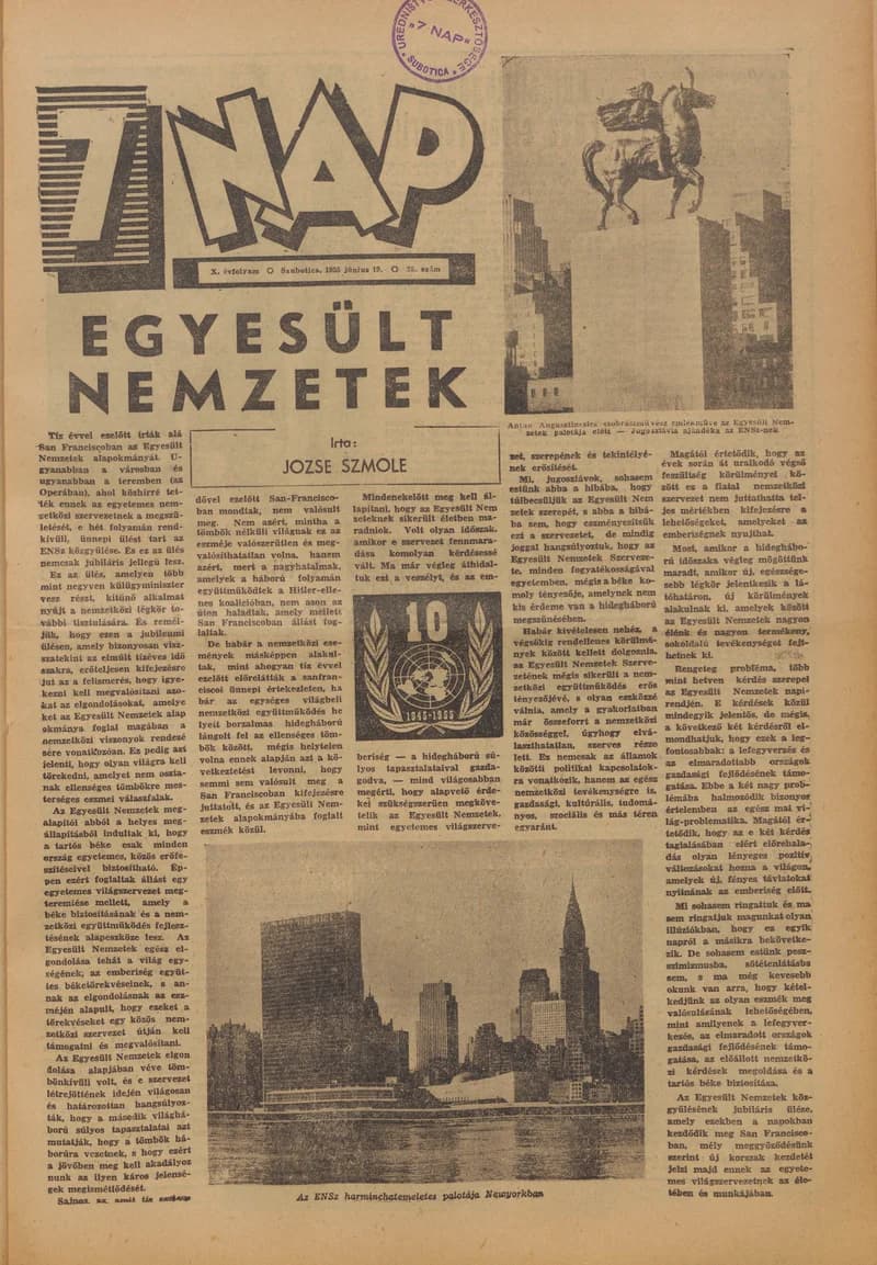 7 Nap, 10. évf. 1955. június 19. 25. sz. 1–16. oldal