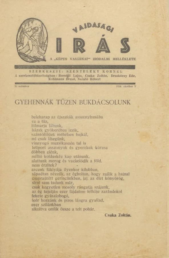 Vajdasági Írás, 1. évf. 1928. október 7. 32. sz. 65–96. oldal