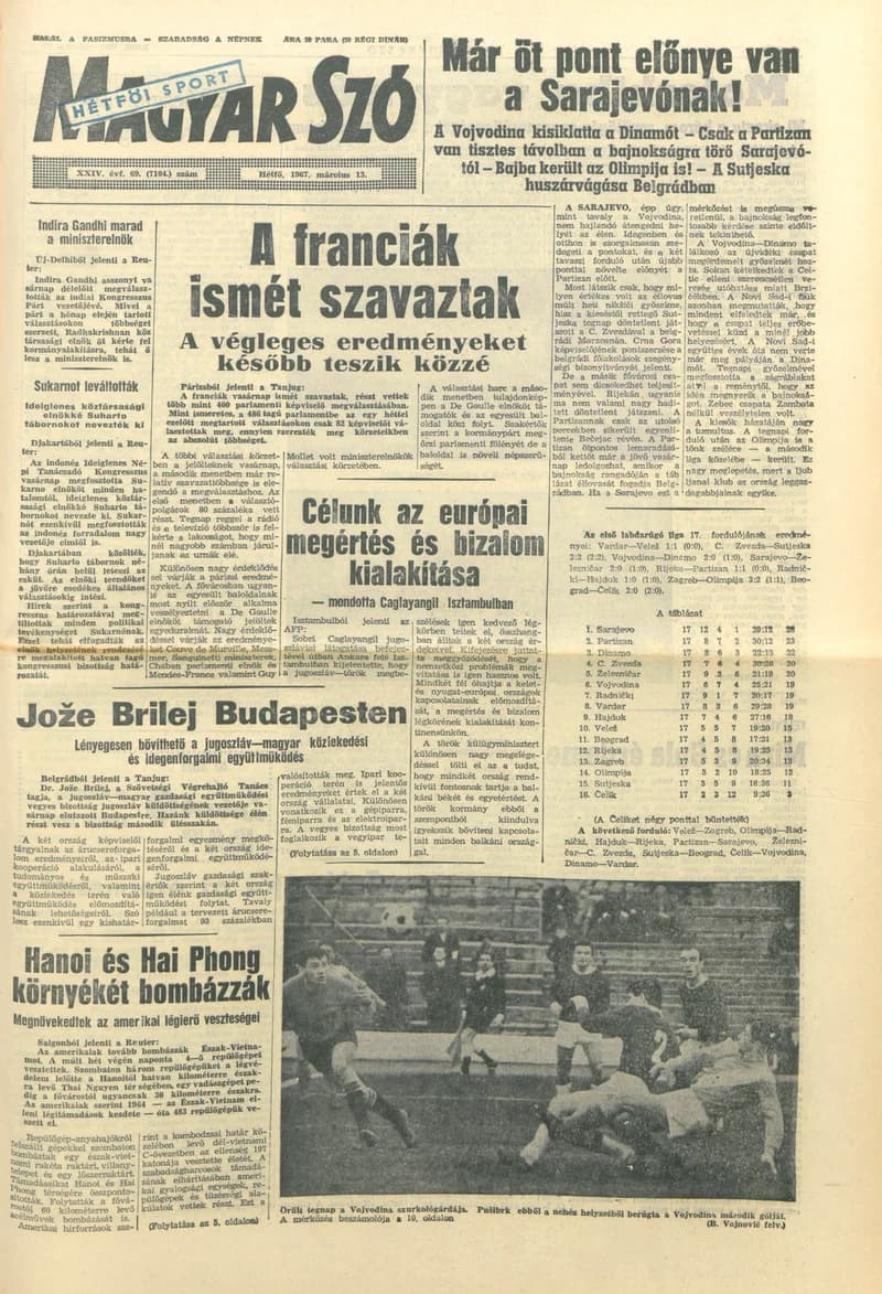 Magyar Szó, 24. évf. 1967. március 13. 69. sz. 1–14. oldal
