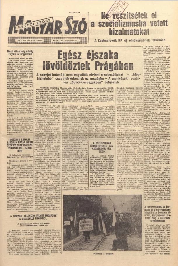 Magyar Szó, 25. évf. 1968. augusztus 26. 235. sz. 1–14. oldal