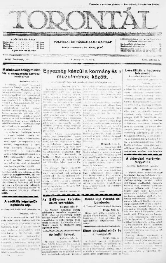 Torontál, 51. évf. 1922. február 7. 28. sz.
