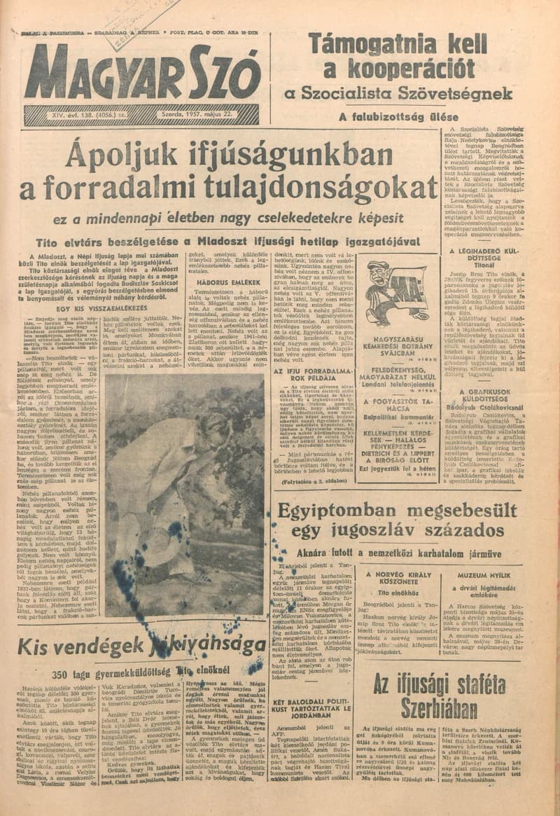 Magyar Szó, 14. évf. 1957. május 22. 138. sz. 1–10. oldal