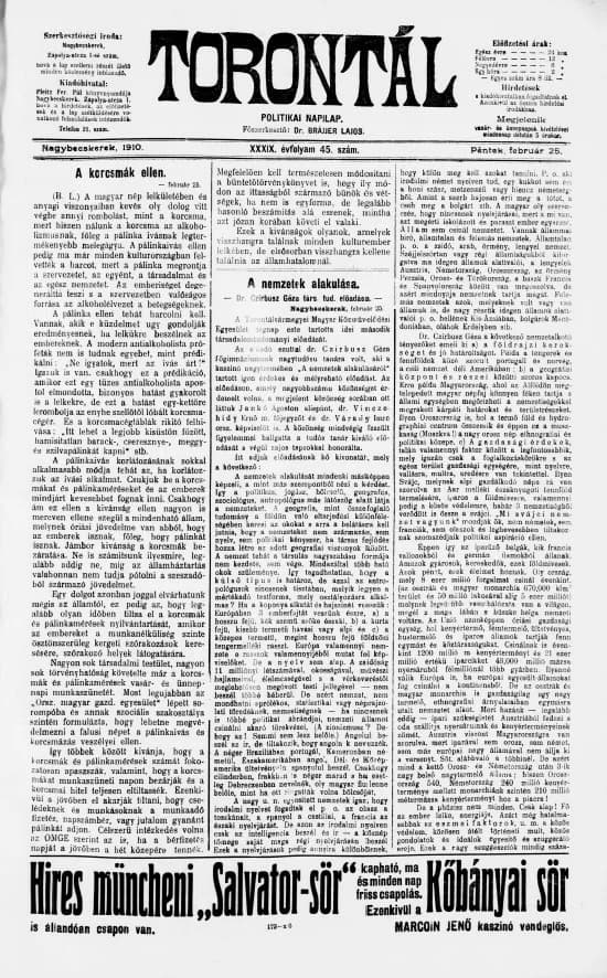 Torontál, 39. évf. 1910. február 25. 45. sz.